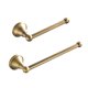 thumbnail image 1 of 2 Piece Bathroom Accessory Set - Towel Rail and Toilet Paper Holder Antique Brass Wall Mount, Brushed Bronze, 1 of 5