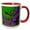 Red/White, variant on 3drose, Green Firefly Flurry, 11oz Two-tone Yellow Mug