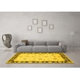 thumbnail image 3 of Ahgly Company Machine Washable Indoor Rectangle Persian Yellow Traditional Area Rugs, 7' x 10', 3 of 4