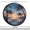 thumbnail image 2 of Palm Trees at Sunset with Flowers And A Hammock Camper Spare Tire Cover Tropical Palm Tree & Beach Nature Wilderness Waterproof Sun Protection for Travel Trailer Camper Truck SUV Camper 13inch, 2 of 8