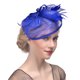 thumbnail image 2 of Guardurnaity Tocado de malla elegante para mujer, tocado para el día de la boda, tocado de Sinamay elegante Accesorio para el cabello, 2 of 6