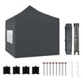thumbnail image 2 of Aoodor 10 x 10 FT. Commercial Instant Pop Up Canopy Tent  with Church Windows Sidewalls, 3 Adjustable Heights, with Wheeled Bag, 2 of 8