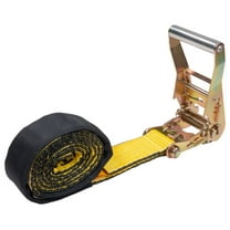 2" x 66" Underlift Tie-Down Straps w/ Ratchet Handle & Durable Cordura Sleeves, 21,000 lbs Break Strength Secure Strapping for Tow Trucks, Wreckers & Vehicle Recovery