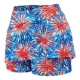thumbnail image 5 of Cavosen Baggy Shorts Elastic Waist Plus Size Short Skorts Pants Red White and Blue Lightweight Comfy Workout Shorts, 5 of 5