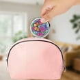 thumbnail image 5 of 1pc 2D Flat Mini Foldable Mirror Portable Round Vintage Makeup Mirror Featuring Intricate Stained Glass Style with Bright Glass Fragments And Realistic Texture Ideal for Enhancing Your Beauty Routine, 5 of 5