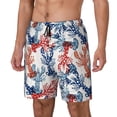 thumbnail image 1 of Cauagu Red Lobster Print Mens Swim Trunks Quick Dry Board Shorts Swim Shorts with Compression Liner Bathing Suits-3X-Large, 1 of 6