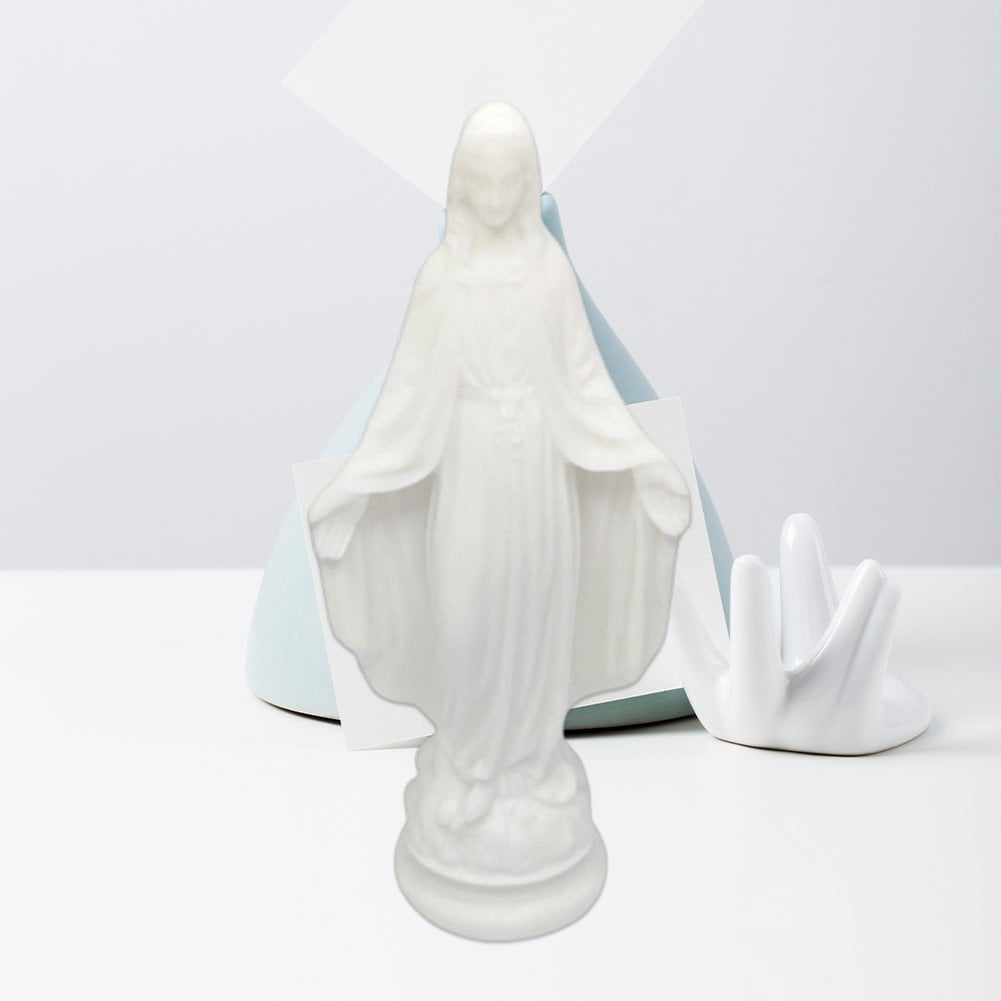 Slccxzc Virgin Mary Silicone Mold Religious Epoxy Resin Casting Mould for Candle Plaster Cement DIY Crafts