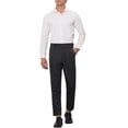 thumbnail image 2 of INSPIRE CHIC Striped Tapered Pants for Men's Pleated Front Formal Dress Pants Black 30, 2 of 4