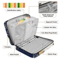 thumbnail image 4 of Haosy Accordion File Organizer Zipper Binder 500 Sheet 6-Tab Expanding File Folder Multi-Pocket 1.2 Inch 3 Ring Blue Cloud White Flower, 4 of 7