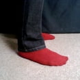 thumbnail image 2 of Solid Color Crew Cotton Dress Socks - Red, 2 of 2