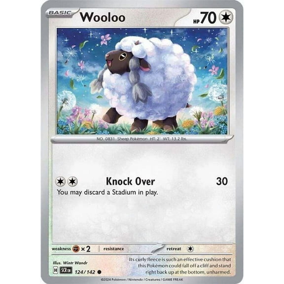 Pokemon Stellar Crown Common Wooloo #124