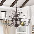thumbnail image 2 of Livex Lighting Williamsburgh Chandelier in Bronze, 2 of 9