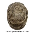 thumbnail image 2 of LYRICAL HAIR Mens Hair System Durable Fine Mono Center Mens Toupee Human Hair Replacement Thin Skin Toupee for Men Bleached Knots Toupee Hair for Man Black Brown Blonde Gray Hair Piece, 2 of 6