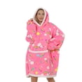 thumbnail image 2 of Shuttle tree Oversized Wearable Blanket Hoodie For Adult Kids Hooded Sherpa Sweatshirt With Front Pocket, 2 of 6