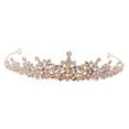 thumbnail image 4 of Wedding Bridal Tiara Faux Pearl Crystal Rhinestone Hair SIlver Gold Band_AU- U2L3, 4 of 6