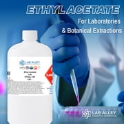 Lab Alley Ethyl Acetate, Laboratory Grade, High Purity - Pack of 4 x 1 Quart Bottles