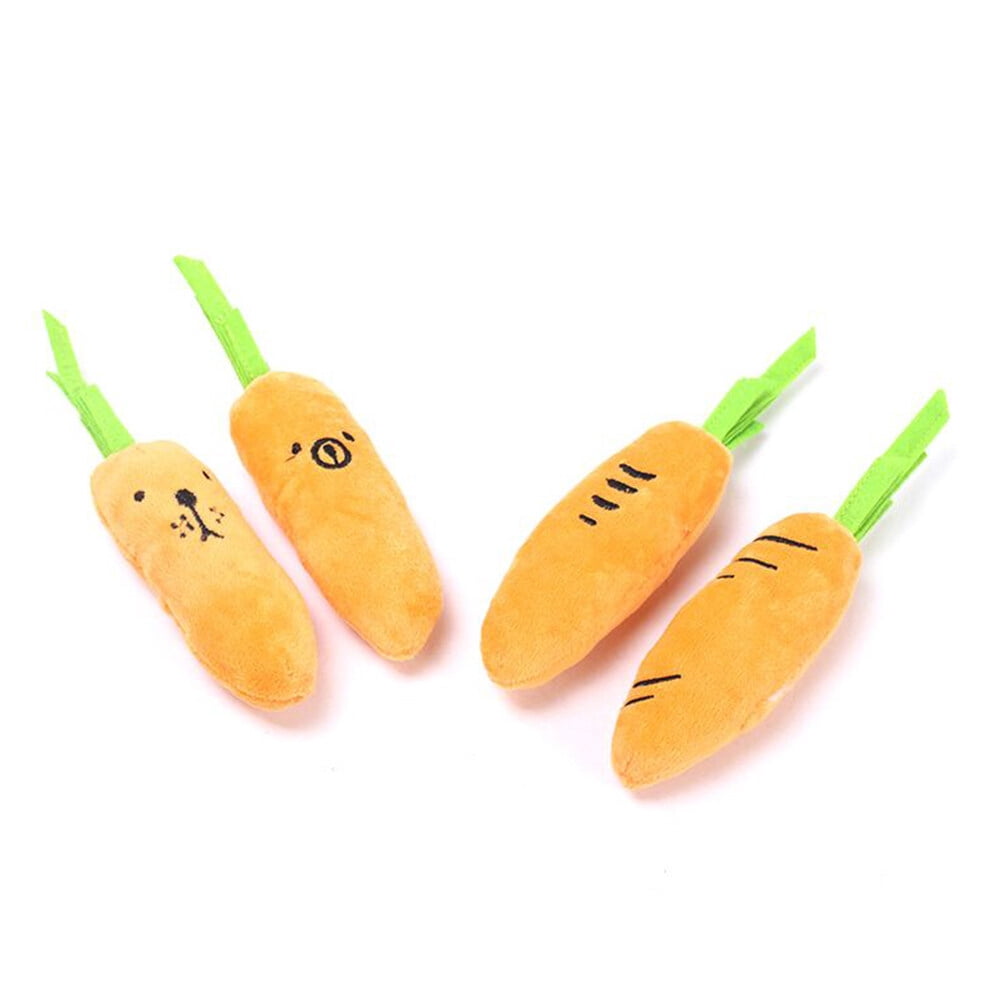 UPGRATOR Dog Treat Toy Pet Chewing Toys Plush Orange Loneliness Reduction Playtime 1Pcs