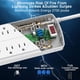 thumbnail image 5 of Protector contra sobretensiones Nuetsa, 8 salidas y 4 puertos USB, color blanco, 5 of 7