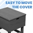 thumbnail image 5 of FUNDAZE Outdoor Cooler Table, Outdoor Side Table with 3 Gallon Ice Bucket,Detchable Top Lid, Patio Bar Table for Poolside, Party, Camping, Picnic, Gray, 5 of 12