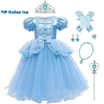 Girls Cinderella Princess Dress Birthday Party Halloween Christmas Carnival Cosplay