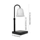 thumbnail image 3 of Lámpara retráctil de cera derretible | Lámpara de mesa con luz nocturna regulable dorada | Diseño de flores | Iluminación ambiental | Brillo ajustable | Base de madera | Mesita de noche o escritorio, 3 of 6