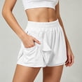 thumbnail image 6 of Womens Running Athletic Shorts Quick Dry Casual Cycling Tennis Workout Yoga Lounge Hiking Jogging Shorts with Liner Pockets, 6 of 10