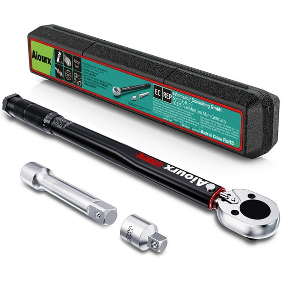 1/2 Inch Drive Click Torque Wrench Set 8-168 ft.-lb.