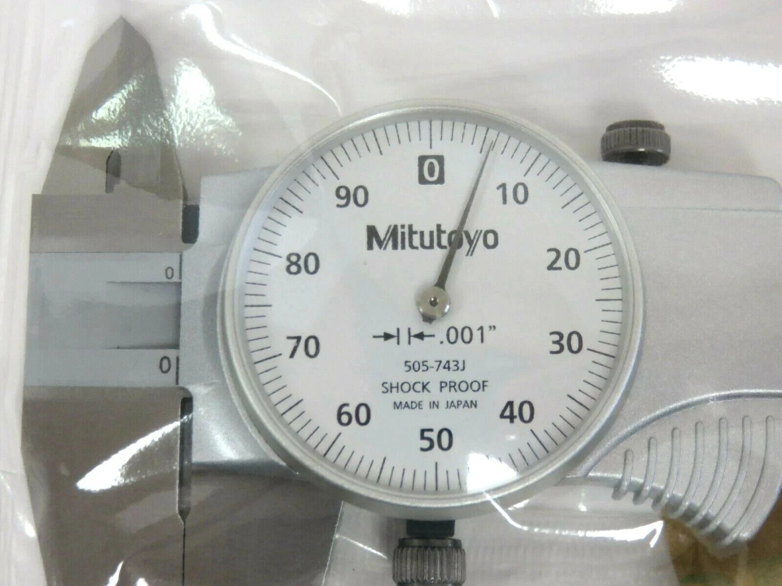 505-743J Mitutoyo Dial Caliper – .1″ Per Revolution: 0-8″