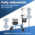 thumbnail image 5 of Andador de rodillas KneeRover Kids para niños, ideal para adultos pequeños, ideal para cirugías de pie, fracturas de pie y lesiones de tobillo. Andador de rodillas pediátrico ligero para fracturas de, 5 of 5