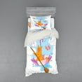 thumbnail image 2 of Ambesonne Cat Bedding Set 4 Pcs, Cartoon Animal Birds, Queen, Multicolor, 2 of 3