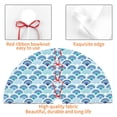 thumbnail image 4 of Lsque Blue Fish Scale Texture Print Christmas Tree Skirt, Tree Skirt with Ties or Velcro, Perfect for Holiday Decorations, Halloween, and New Year-36", 4 of 7