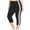 Black, variant on Mlzmgr Plus Size Capri Leggings for Women Stretchy High Waist Yoga Pants Comfy Workout Gym Capris Striped Pants