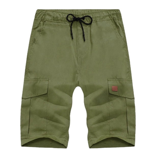 WILLBEST Pantalones Cortos Casuales para Hombre, de Color Liso, para El Trabajo, para Correr, Entrenar y Trotar.
