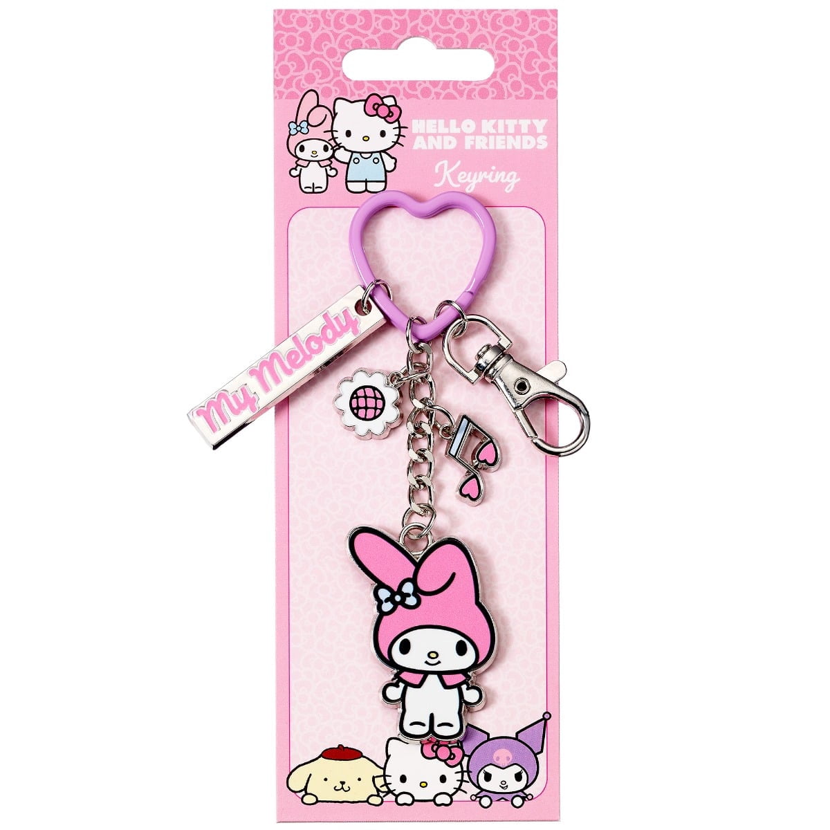 Hello Kitty My Melody Keychain with Charms