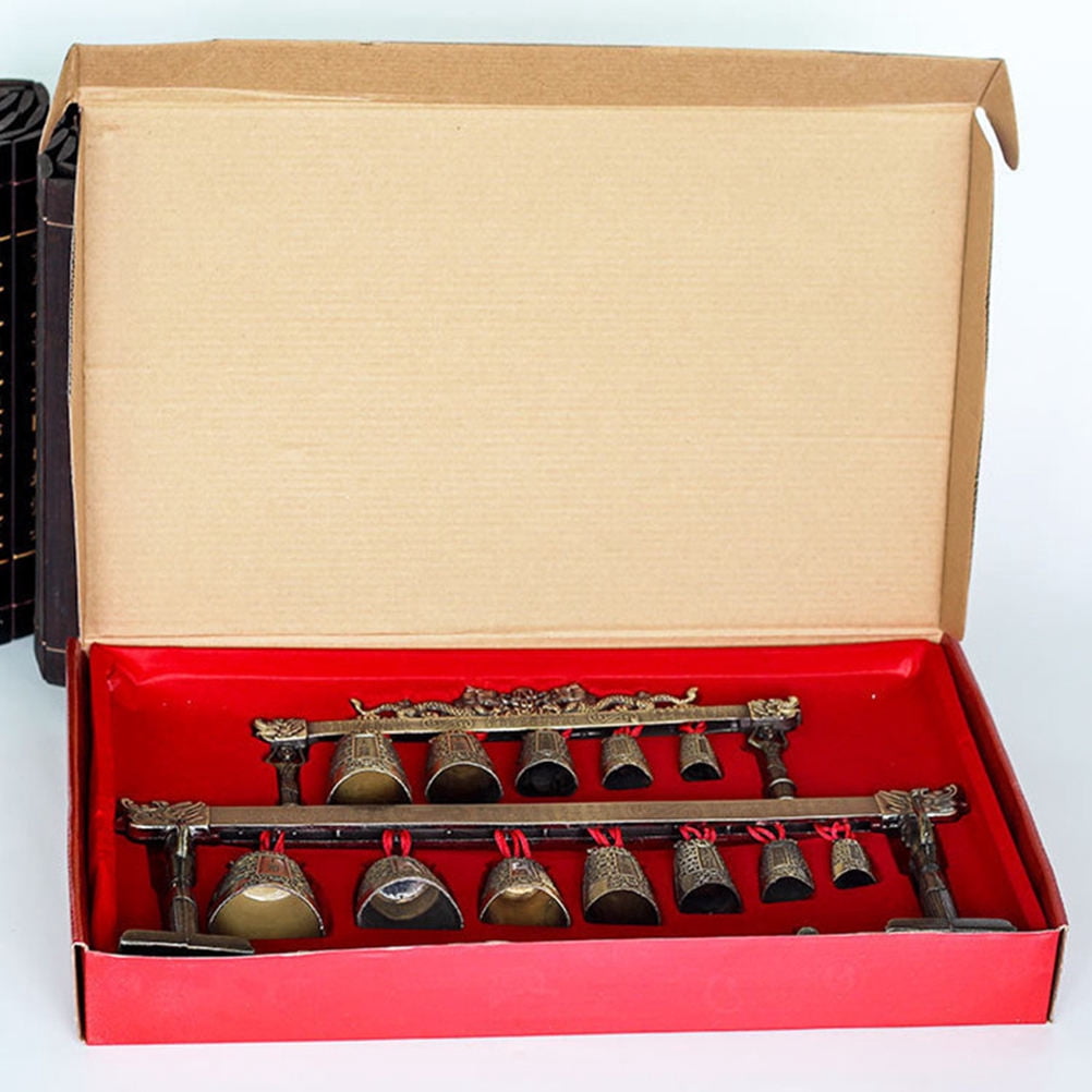 OUNONA Bronze Round Percussion Instrument for Adults, Vintage Style Chime Musical Instrument, 1 Piece for Relaxation and Music