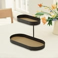 thumbnail image 6 of Dualoai Bathroom Countertop Organizer Perfume Display Stand Elegant Multifunction Stable Black and Yellow Pad, 6 of 9