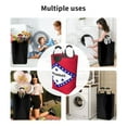 thumbnail image 4 of DouZhe 50L Rectangular Laundry Basket, America Usa Arkansas State Flag Prints Waterproof Foldable Laundry Hamper with Aluminum Handles, 4 of 6