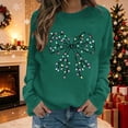 thumbnail image 4 of Ichuanyi Christmas Sweatshirts for Women Christmas Graphic Long Sleeve Shirt Xmas Holiday Crewneck Pullover Tops, 4 of 6