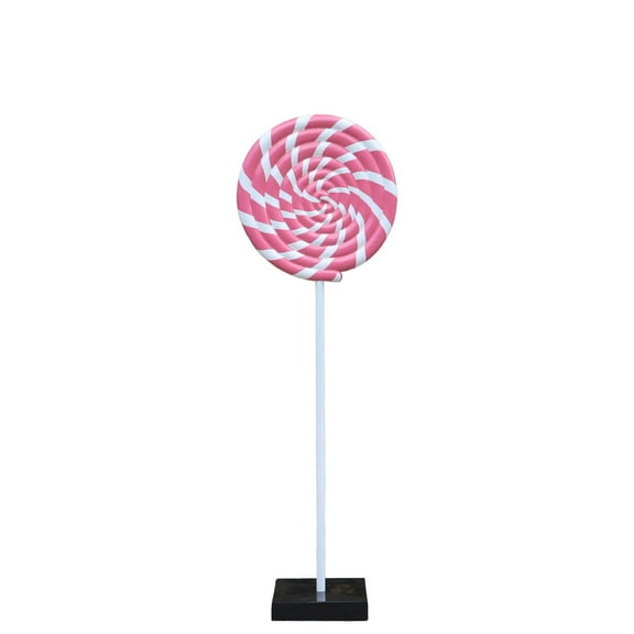 Pink Swirl Lollipop Over Sized Statue