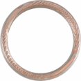 thumbnail image 2 of 18k Rose Gold Damascus Steel Pvd 6mm Polished Half Round Patterned Band Size 7.5 Ring for Women and Men, 2 of 2