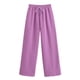 thumbnail image 4 of HH TRAF Pantalones nuevos de otoño para mujer, pantalones largos holgados sólidos, pantalones largos de franela con cintura alta y cintura elástica salvaje con cordones para mujer, 4 of 5