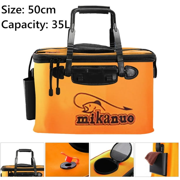 Eyotto 50cm 35L 20"*12" Fishing Bait Bucket, Portable Folding Fishing