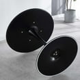 thumbnail image 5 of Round Dining Table, 31.5" Black Tulip Table Mid-Century Dining Table for 2-4 People with Round MDF Table Top, Pedestal Dining Table, End Table Leisure Coffee Table, 5 of 7