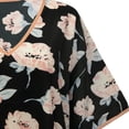 thumbnail image 3 of Gold Coast Set of Two Women's Satin Night Shirts in Floral Navy/Coral, 1XL, 3 of 7