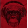 thumbnail image 2 of Smile Monkey Headphones Hipster Funny Plus Size Crewneck Graphic Tee Shirt Brisco Brands 3X, 2 of 5