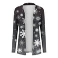thumbnail image 4 of purcolt Women's Christmas Cardigan Xmas Tree Snowflake Reindeer Printed Long Sleeve Open Front Draped Kimono Cardigan Knitted Sweaters Coat Holiday Tops, 4 of 4