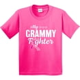 thumbnail image 3 of Inktastic Breast Cancer Awareness My Grammy is a Fighter Youth T-Shirt, 3 of 5
