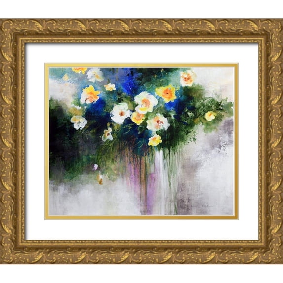 Ewan, Marie 14x12 Gold Ornate Wood Framed with Double Matting Museum Art Print Titled - Fresh Green