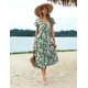 thumbnail image 4 of Vestido Zeagoo Primavera 2025, casual, verano, midi, cuello en V, verde S, 4 of 6