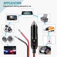 thumbnail image 4 of Adaptador macho para encendedor de cigarrillos de 12v/24v con cable de 30 cm Fusible de 16 Awg 10a para inversor de automóvil Barco (2 piezas) oso de fresa Hogar, 4 of 5